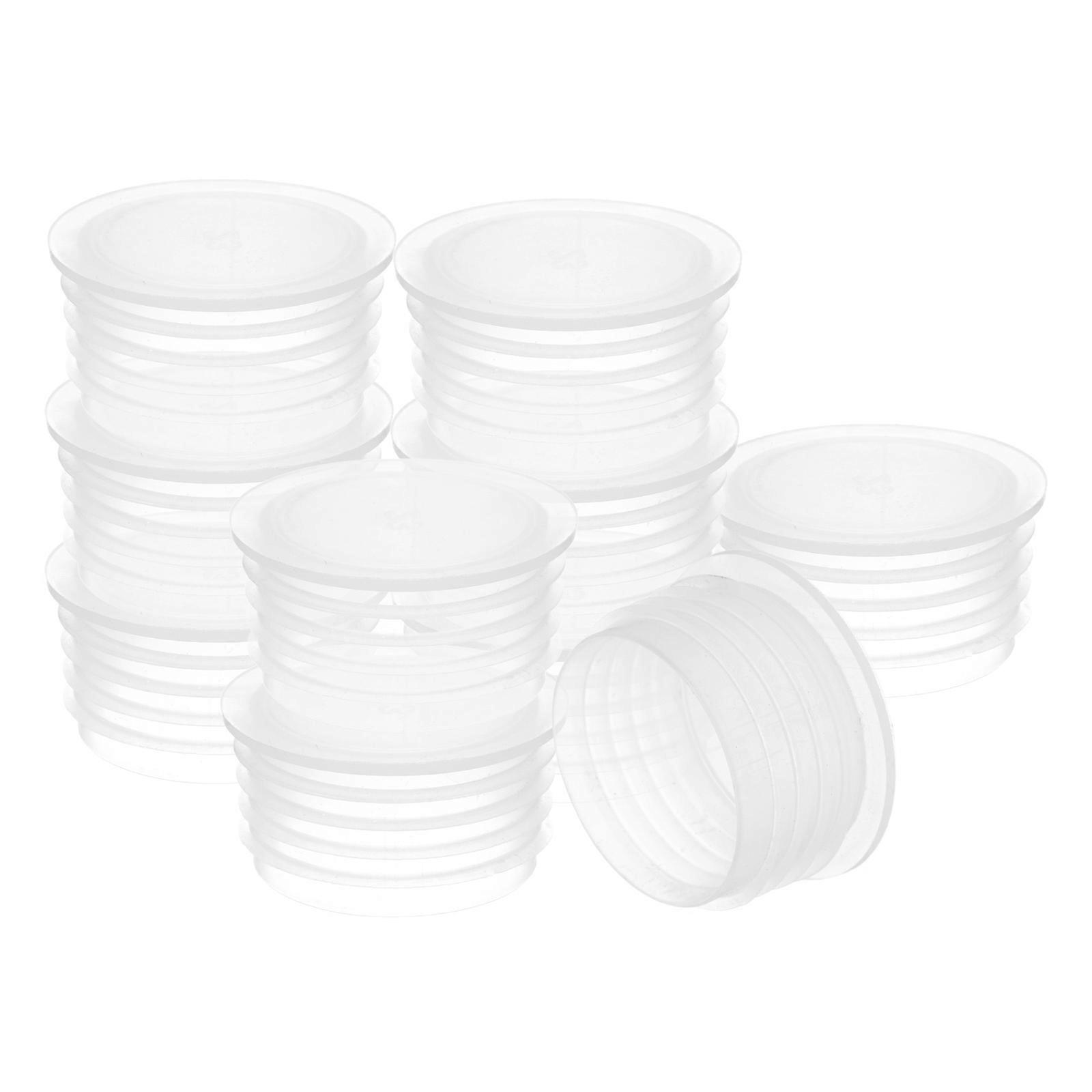 Reusable Plastic Round Planting Box Stopper for Garden Use 40Pcs Transparent Plugs