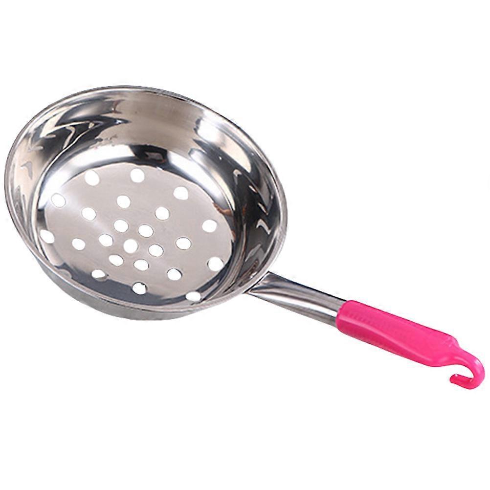 Colander Serving Spoon Kitchen Utensil Perfect For Scooping Noodles With Long Handle Silver 40x22x6.5cm 2Pcs