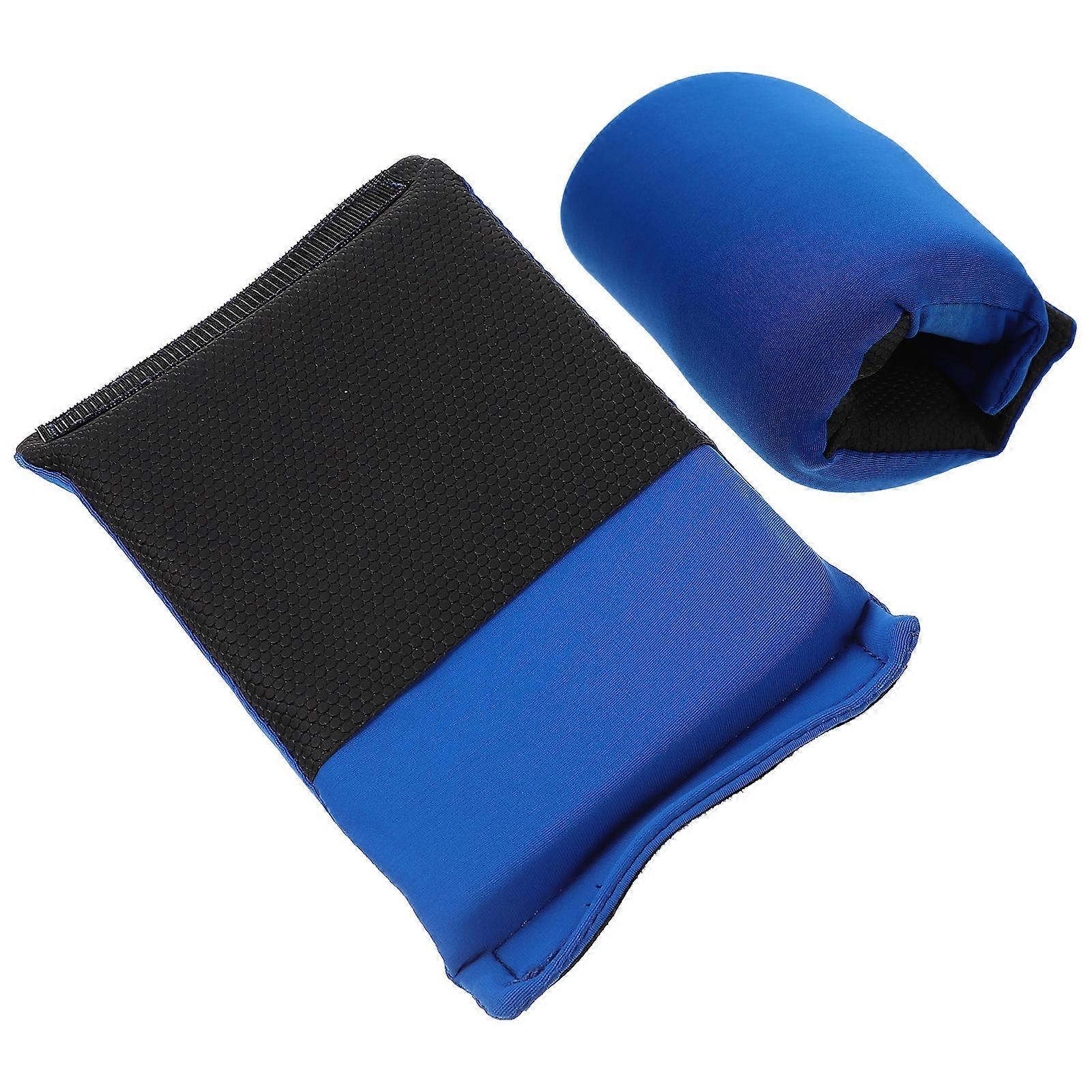 Crutch Cushion for Patients Dark Blue Polyester Fiber Durable Medical Use Replaceable 2Pcs