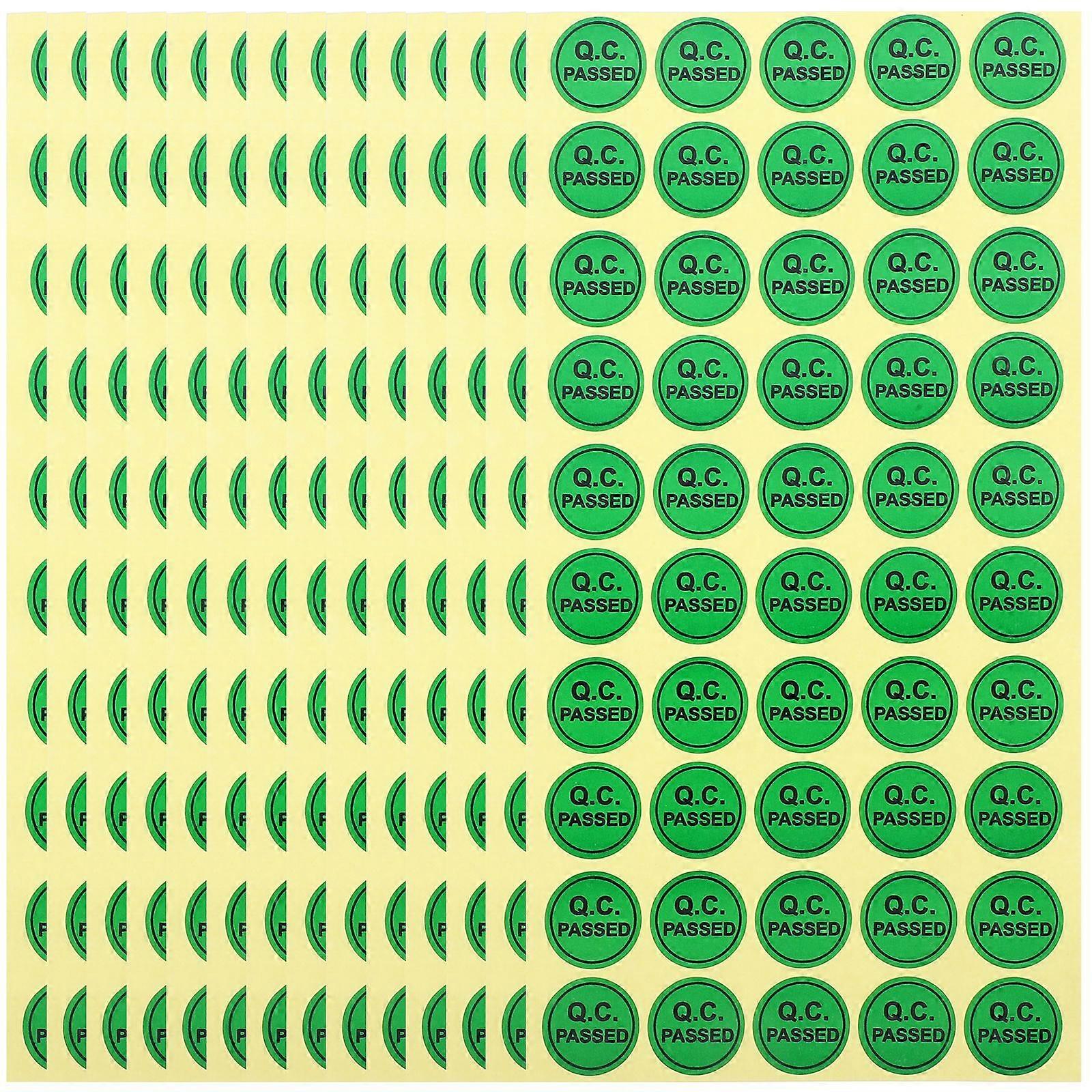 1000 قطعة ذاتية اللصق QC مرت تسميات مستودع ملصقات الجودة تحقق من ملصقات اختبارها ل DIY