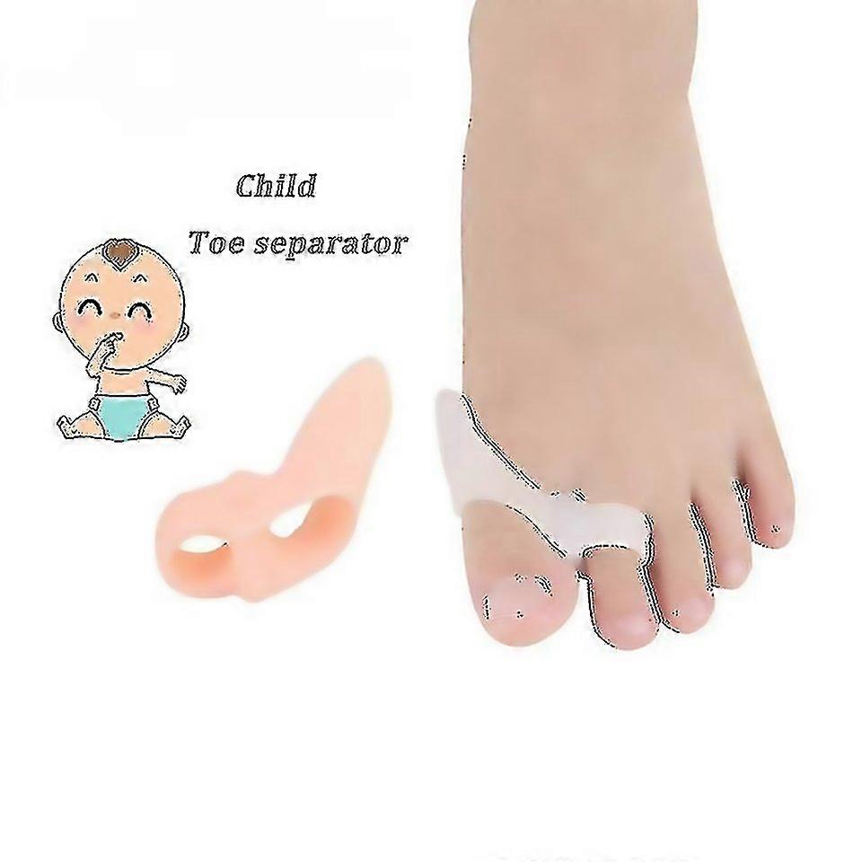 For 2pack Kids Hallux Valgus Protector Overlap Toe Corrector White