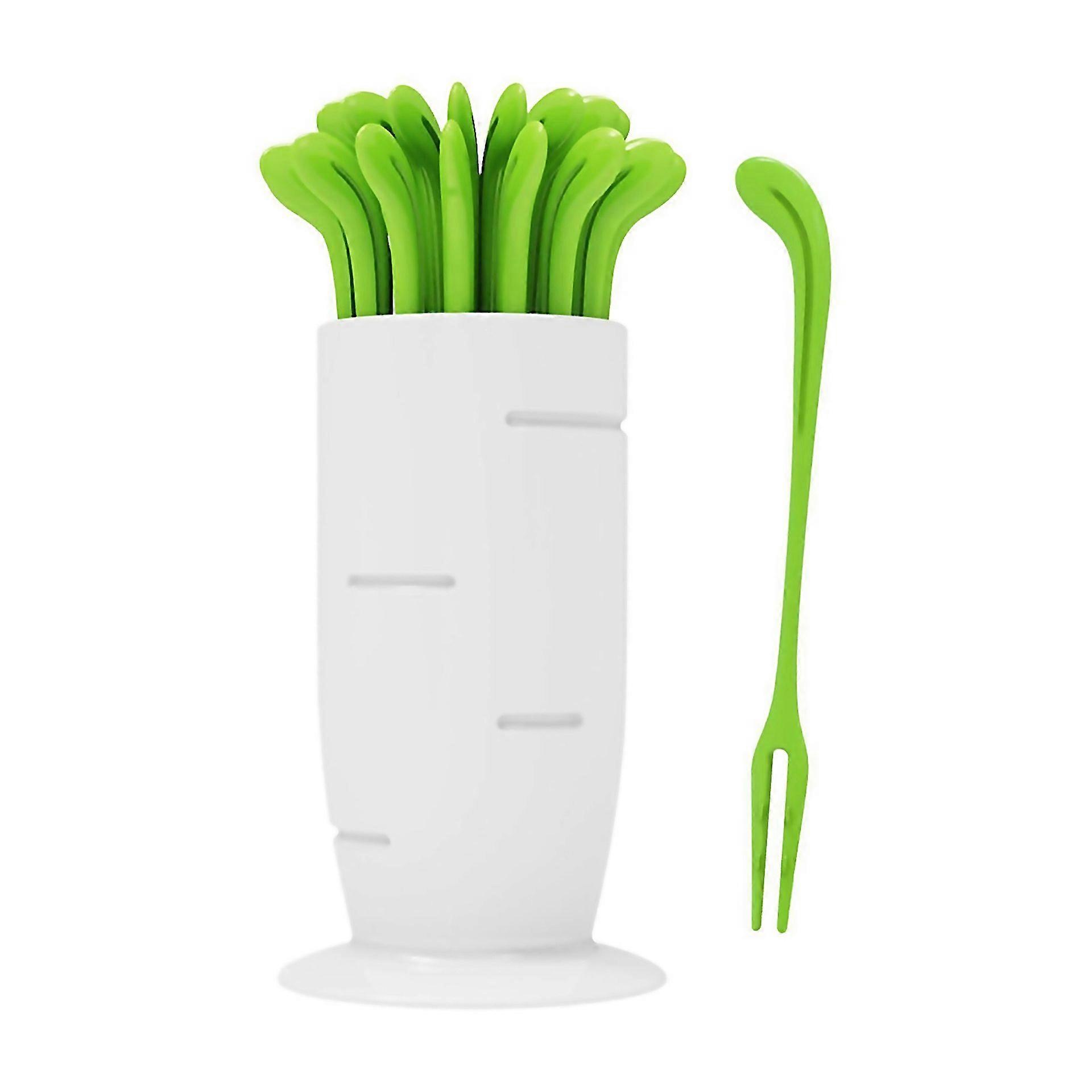 For Carrot Fruit Fork Set Disposable Fruit Stick Plastic Two Tooth Fruit Dessert Sum