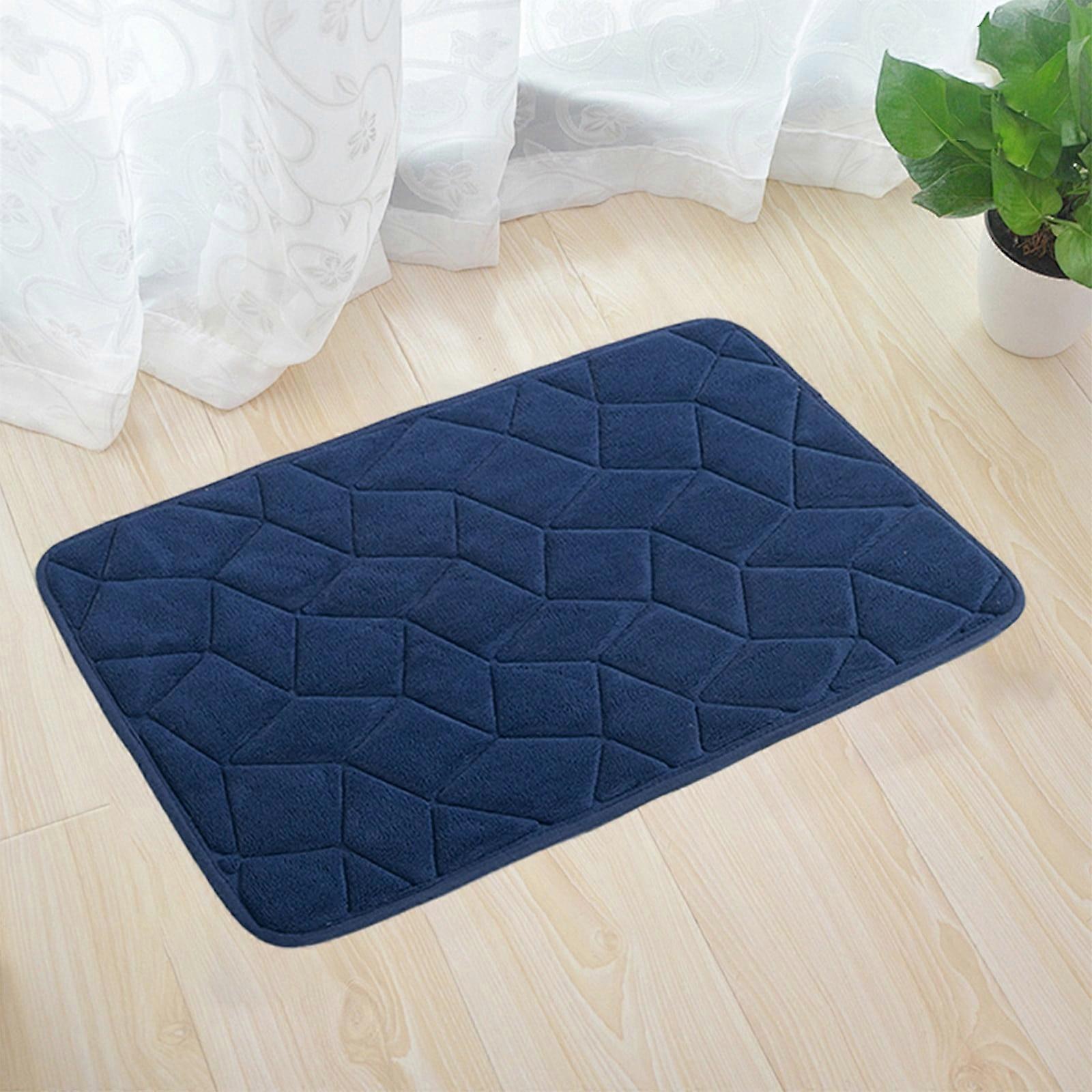 Thickened Memory Foam Bath Mat 24x16in, Soft, Non-Slip, Super Water Absorption, Machine Washable, Fast Drying, Large Size Bathroom Rug, Birthday Gift