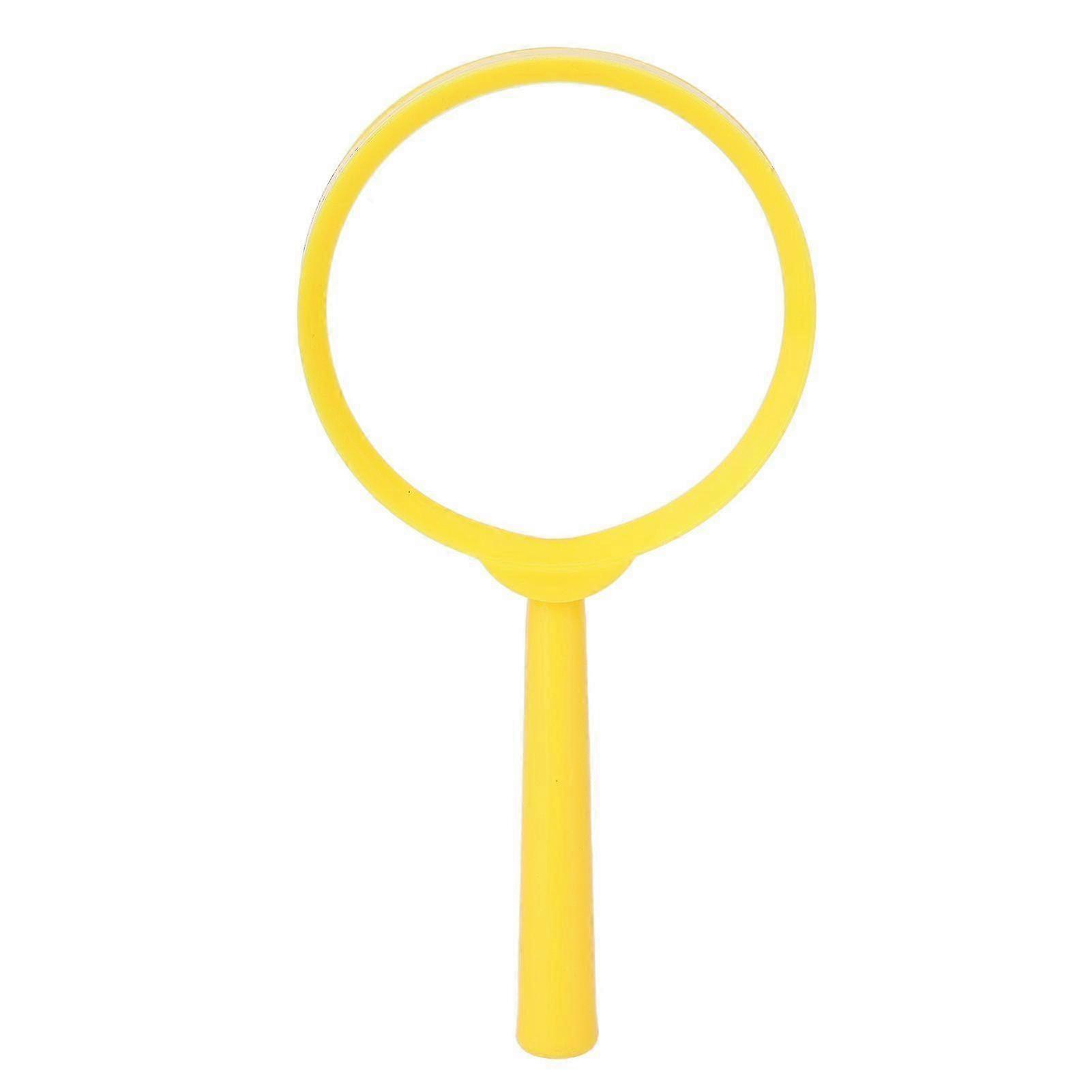 Color Plastic Handle Magnifying Glass Handheld Magnifier for Reading Students ChildrenYellow