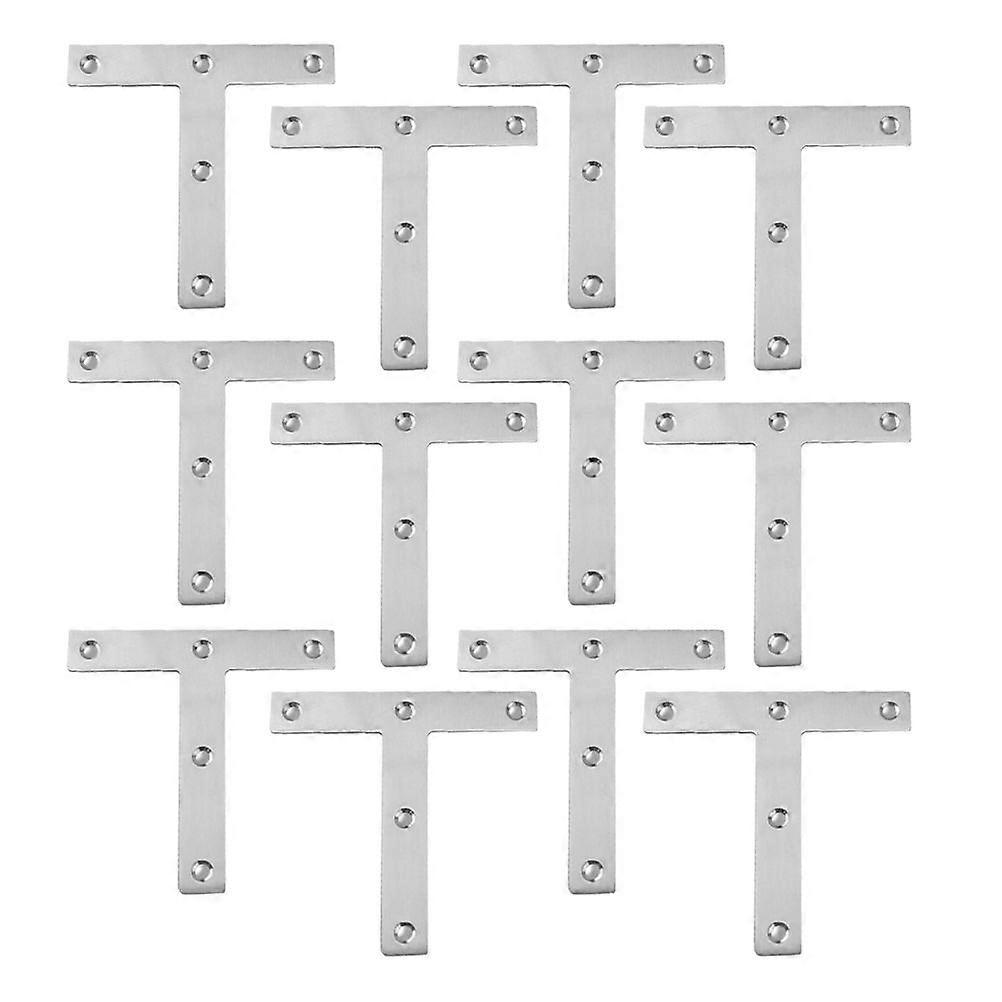 20pcs T Shape Flat Brace Bracket Solid Mending Plate Repair Fixing Replacement