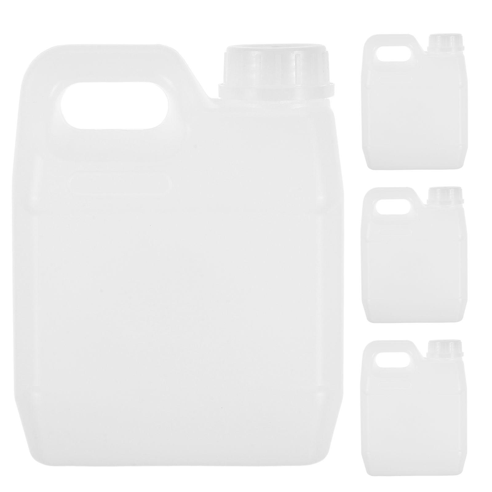 4pcs Plastic Water Tank With Handle - 1L Semi-Transparent Chemical Reagent Bottle - Empty Water Jug For Oil Or Liquid Storage - Reusable For Lab And D
