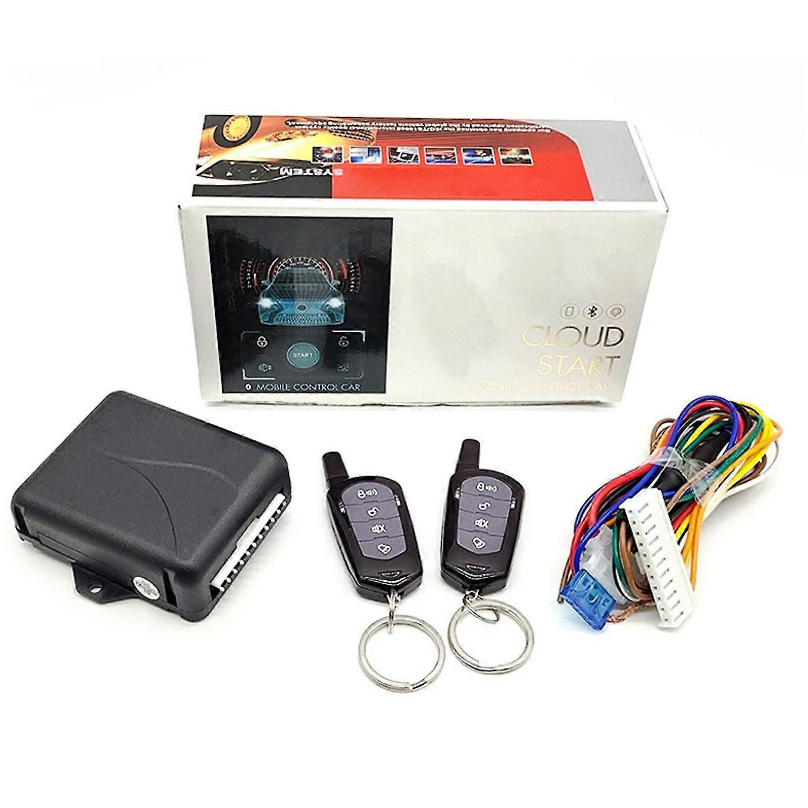 Car Alarm Security Systems Auto Remote Central Locking Kit Door Lock Keyless App