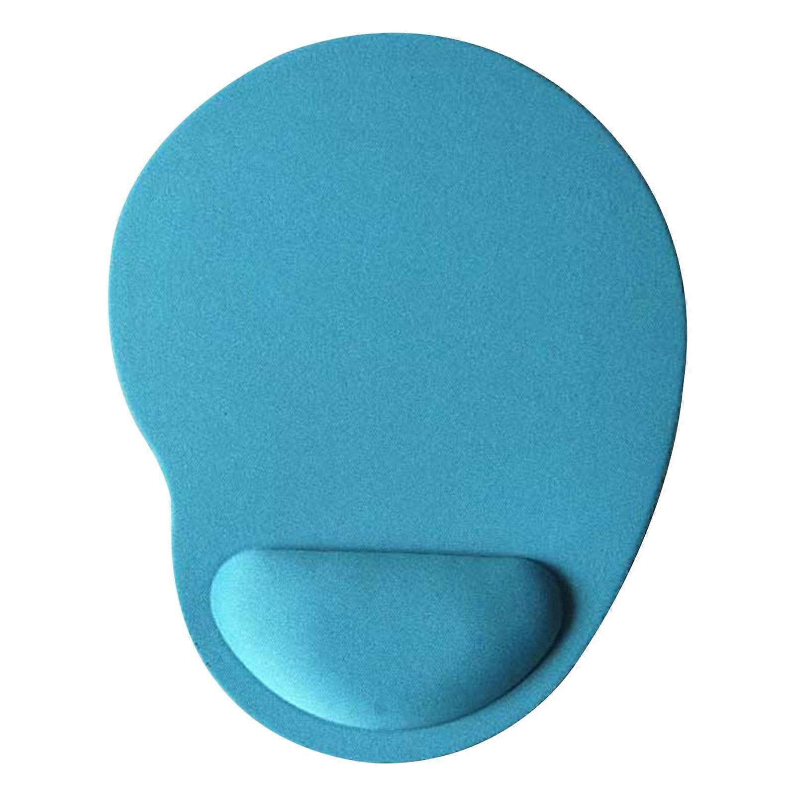 Wanfds Ergonomic Mouse Pad with Gel Wrist Rest, Non-Slip Base for Gaming, Office, Home - Light Blue