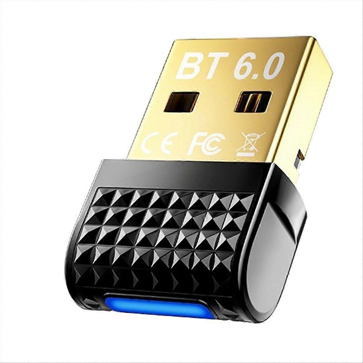 USB Bluetooth6.0 Adapter Dongle Receiver Transmitter Supports BLE+ for Bluetooth Keyboard Mouse Hea