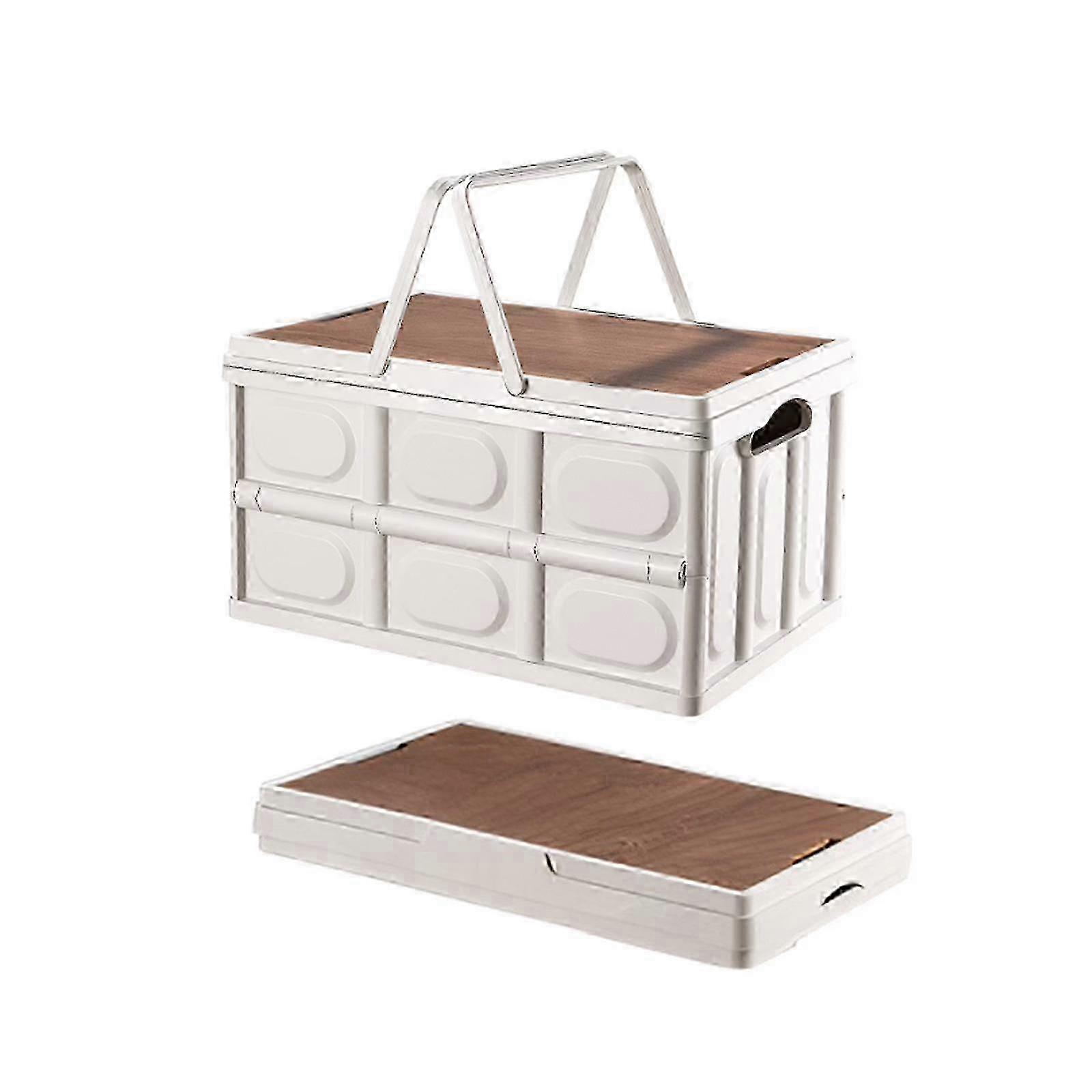 Collapsible Storage Bins with Lid,55L Folding Stackable Toy Storage for Camping