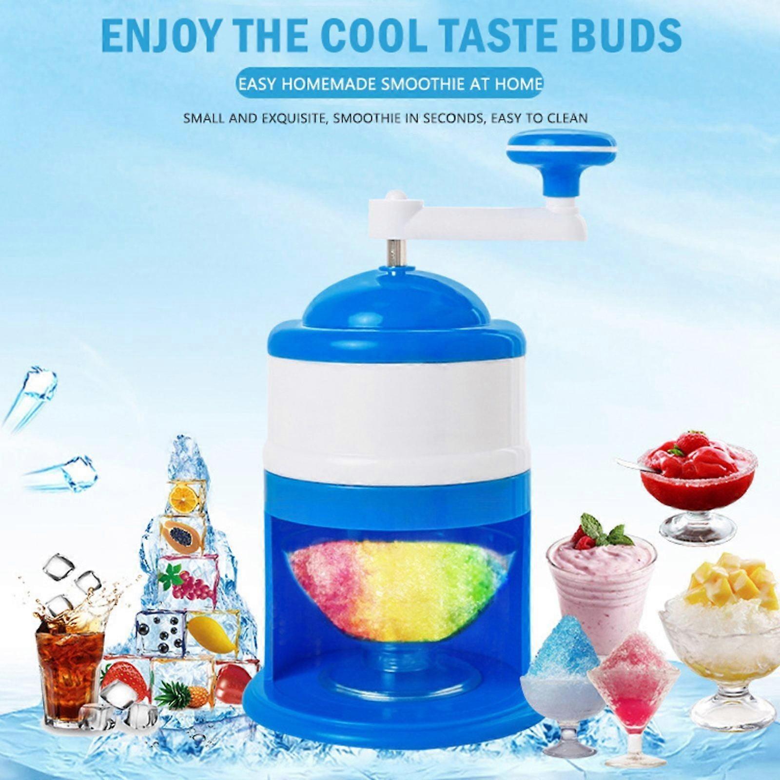WinysinPortable Ice Crusher And Shaved Ice Machine Hand Shaved Ice Machine Manual Fruit Smoothie Machine HouseholdIce ShaverSmall Ice Crusher