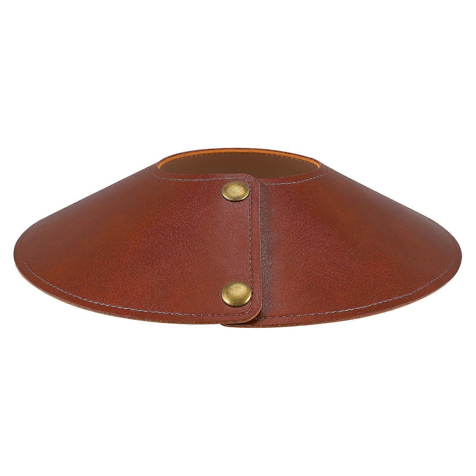 1pc Leather Lampshade Dustproof Removable Light Lamp Cover Light Accessory