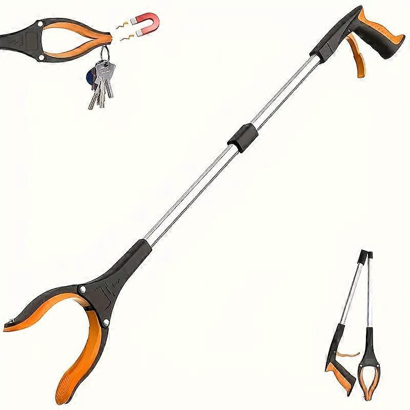 1PC 32-inch Folding Grab Tool - 360 ° Swivel Jaw Magnetic Head, Lightweight Garbage Pickup, Upper Jaw Design