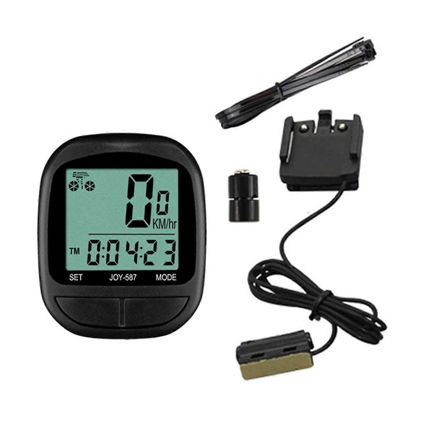 Wired Cycling Speedometer Waterproof LCD Display Multi Functions Measure Speed Distance Riding Time 