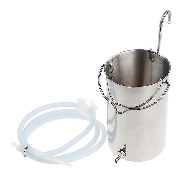 Enema Bucket Kit rustfritt stål-egnet for hjemmet, vann kaffe Kolon Rensing