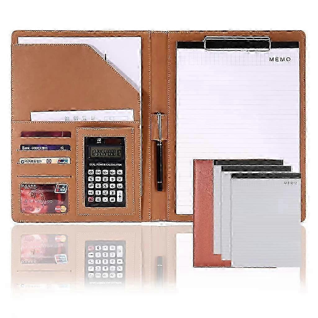 Portfolio Organiser, A4 Leather Writing Case, Interview and Resume Binder