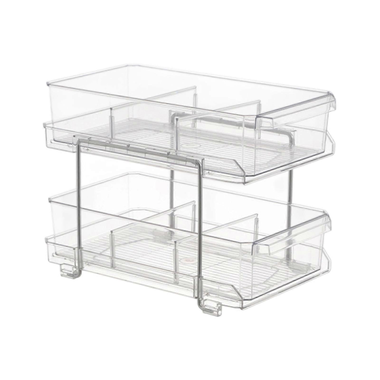 Multipurpose Sliding Drawer Organizers Slide Out Clear Storage Container With Dividers Under Sink Storage Box Enduring Multicolor