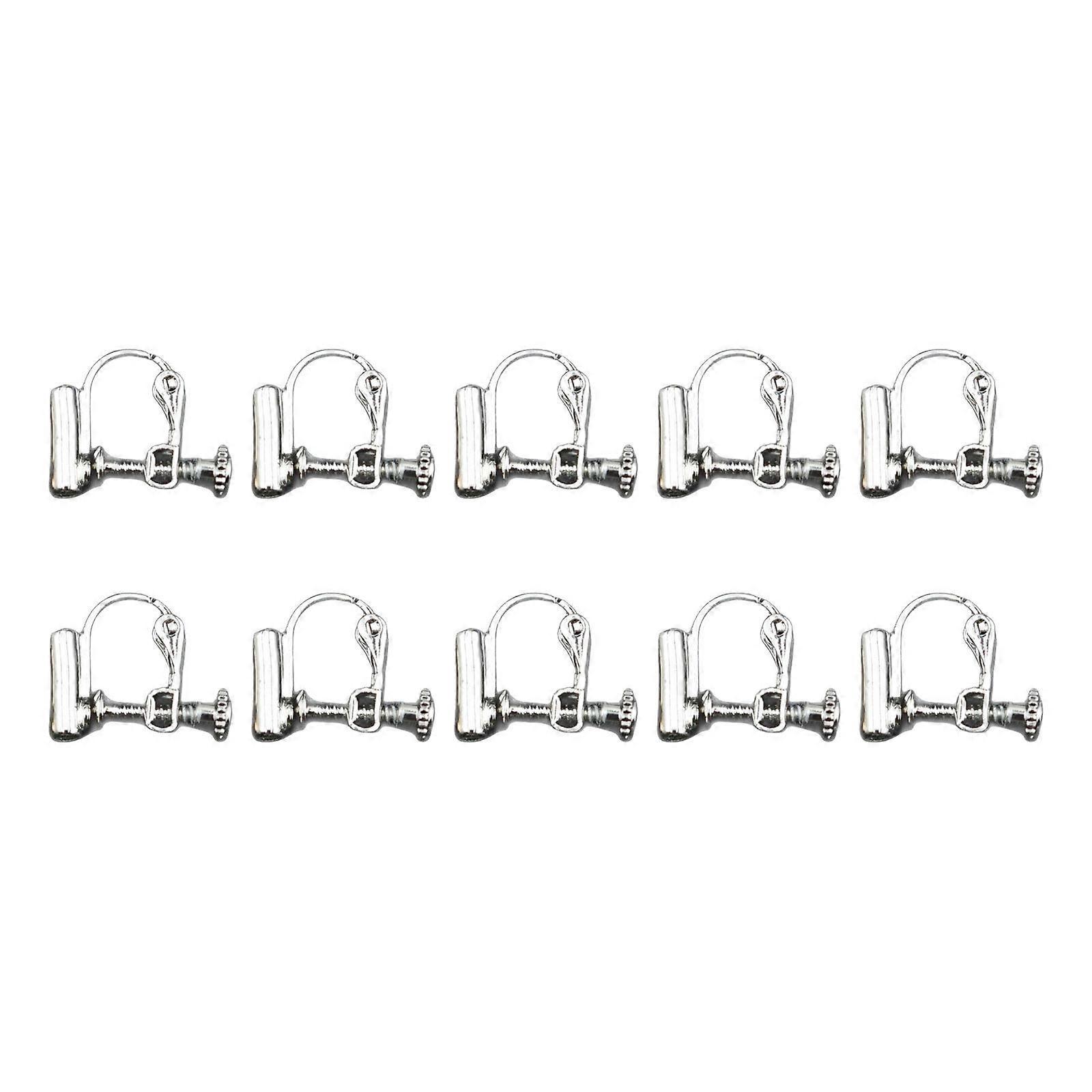 Interchangeable U Shaped Screw Ear Clip Adapter for Multiple Styles Earrings and Craft Projects  Silver