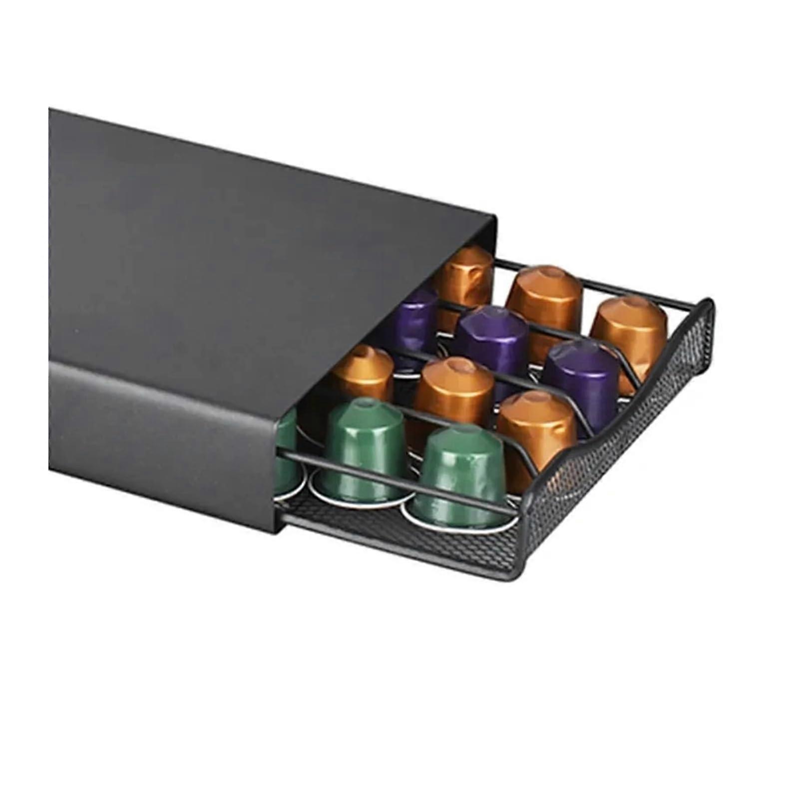 Coffee Pod Holder Drawer for 40 Capsules, SpaceSaving Counter Storage Stand