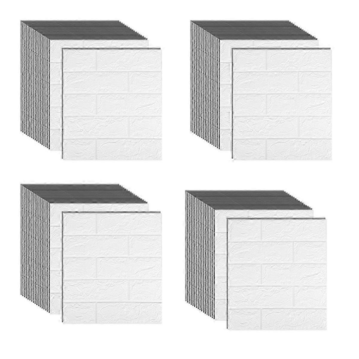 15Pcs Self-Adhesive 3D Brick Sticker DIY Background Wall Decals-A