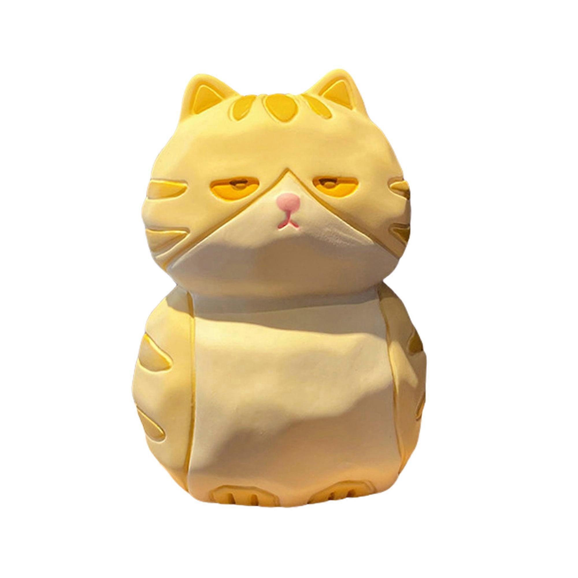 Small Cat Figurines Cute Cat Car Dashboard Decorations Sculptures