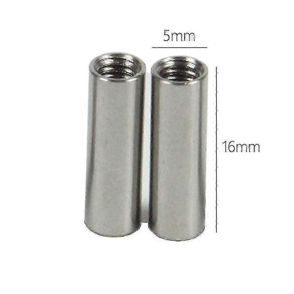 2pcs Stainless Steel Threaded Sleeves Screw Rob Tube 5mm Diameter With With M4 Internal Thread Spare Part-yu