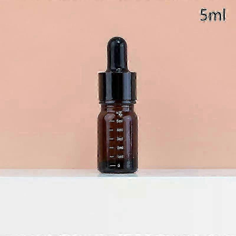 5ml-100ml Dropper Bottles With Scale Reagent Eye Drop Amber Glass Aromatherapy Liquid Pipette Bottle Refillable Bottles Travel