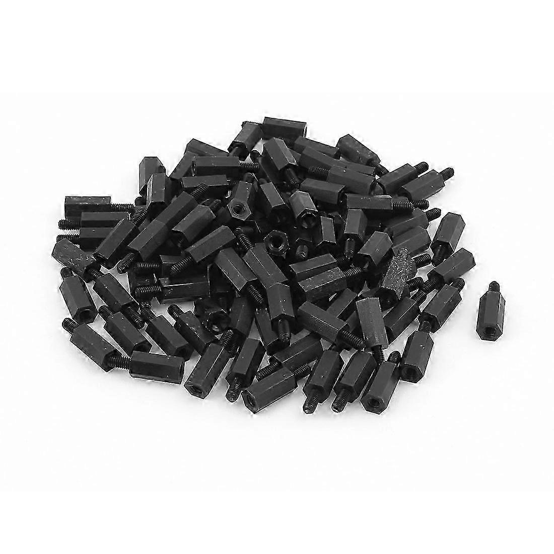 100Pcs M3 Thread 8mm+6mm PCB Fixed Nylon Hex Standoff Spacer Pillar