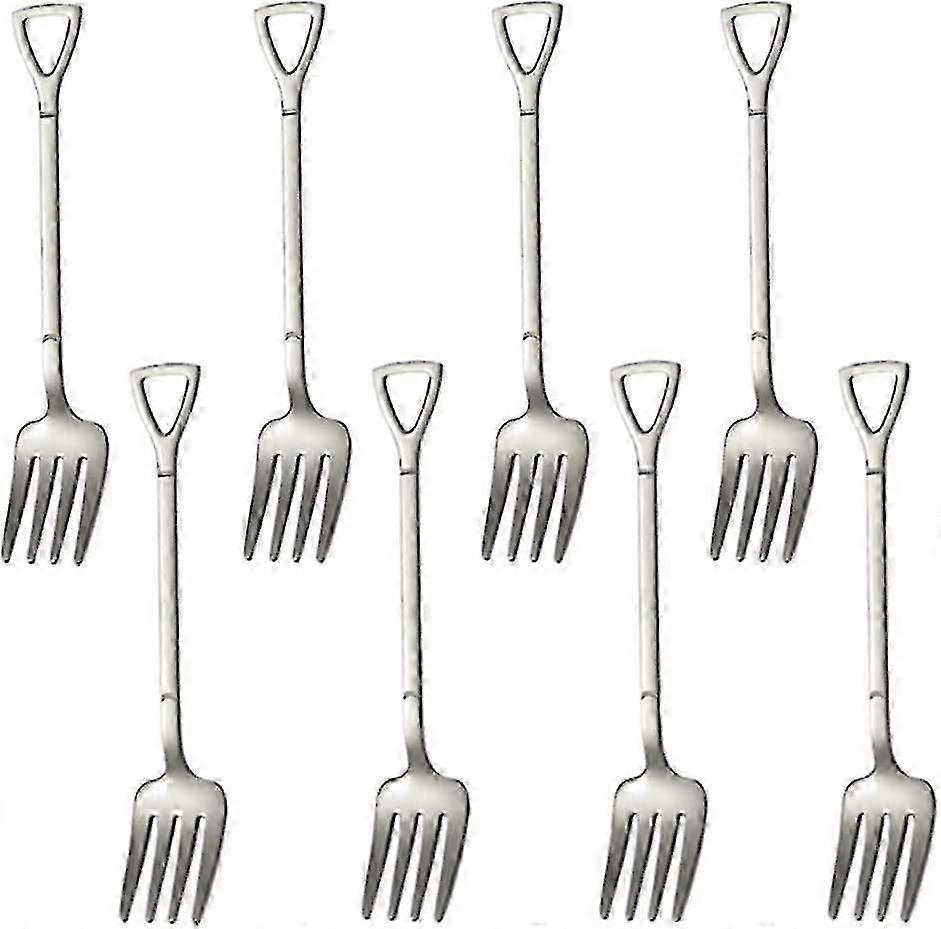 8PCS Cake Fruit Fork Set Salad Mini Forks Dessert Forks