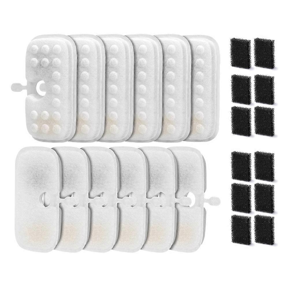 Cat Water Fountain Filter Replacement for PETLIBRO Cat Water Fountain Replacement Filter with Pre-Filter Sponge 12+12
