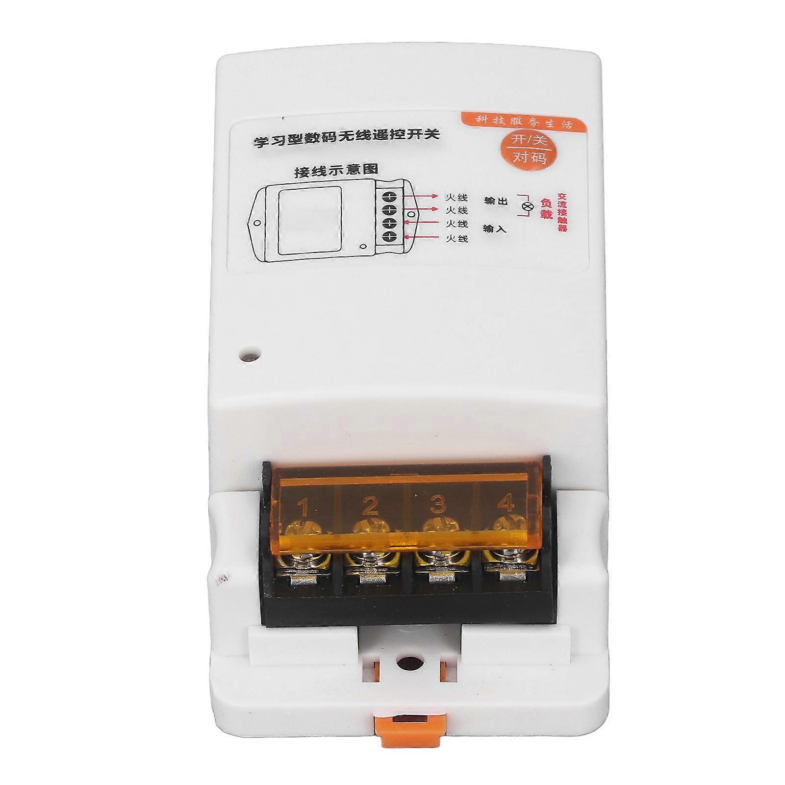 AC220V Industrial ABS Wireless Remote Switch with Smart Learning Remote Control