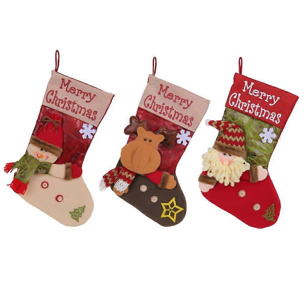 Christmas Stocking Large Xmas Sock with Candy Bag for Holiday Party and Tree Decoration