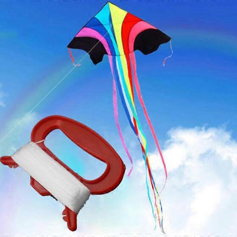 50M Outdoor Sports Fly Kite Line String With D Shape Winder Board Tool Kit