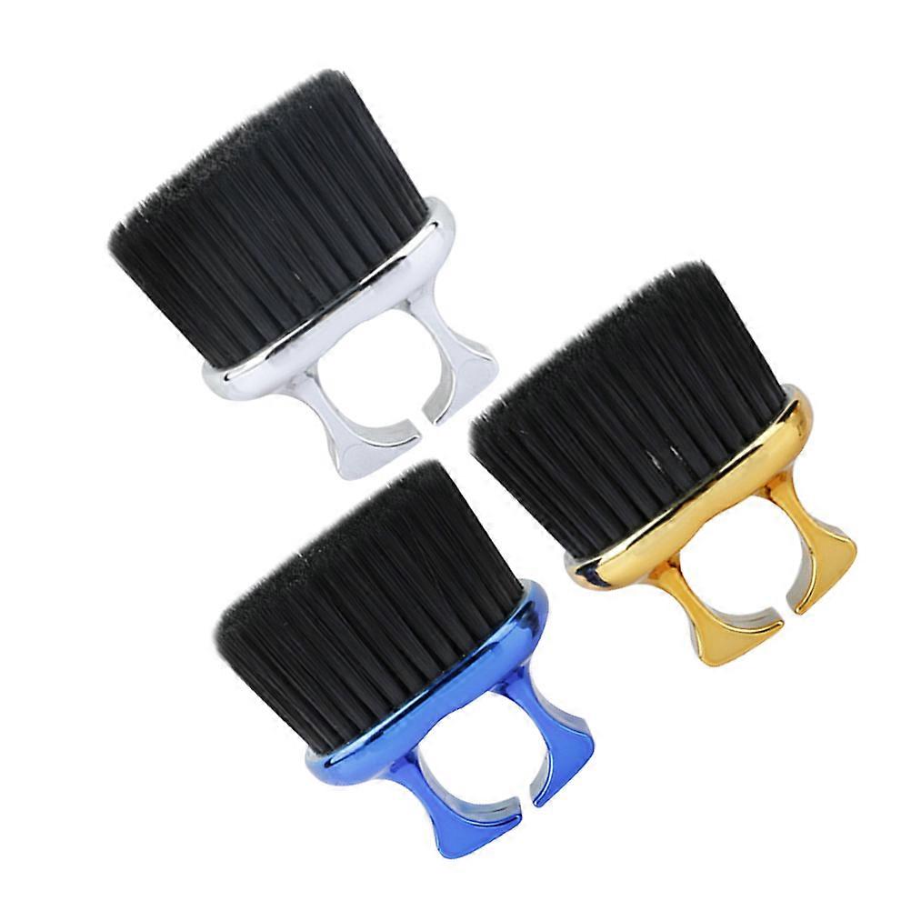 Professional Barber Neck Duster Brush Set for Clean Use 3pcs Assorted Color ABS Nylon