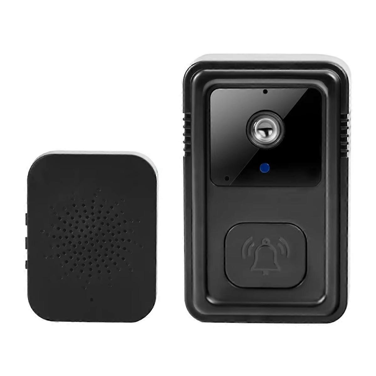 Wireless WiFi Doorbell Camera Video Two-Way Intercom Doorbell Black