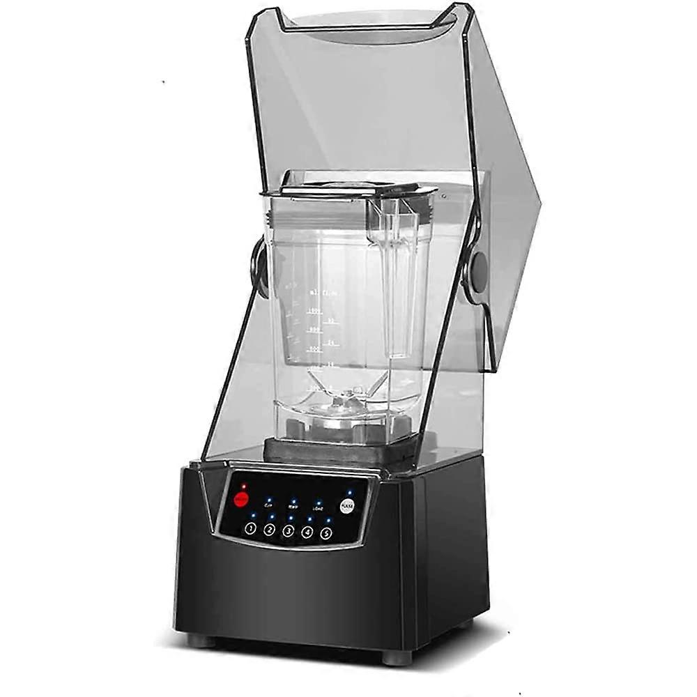 Commercial Blender Ice Crusher with Soundproof Cover, 2600W Speed 1800ML Smoothie Maker