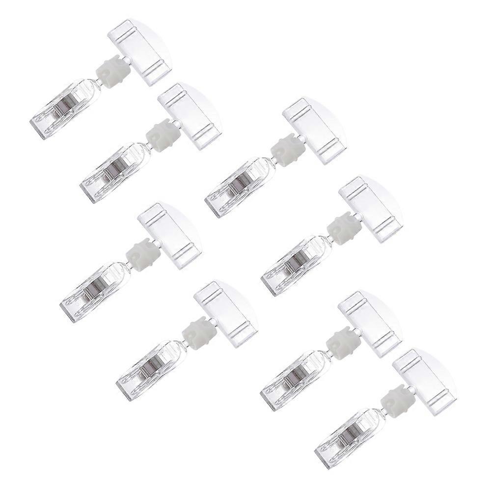 40Pcs Transparent Rotatable Sign Clip Holder for Retail Store Display