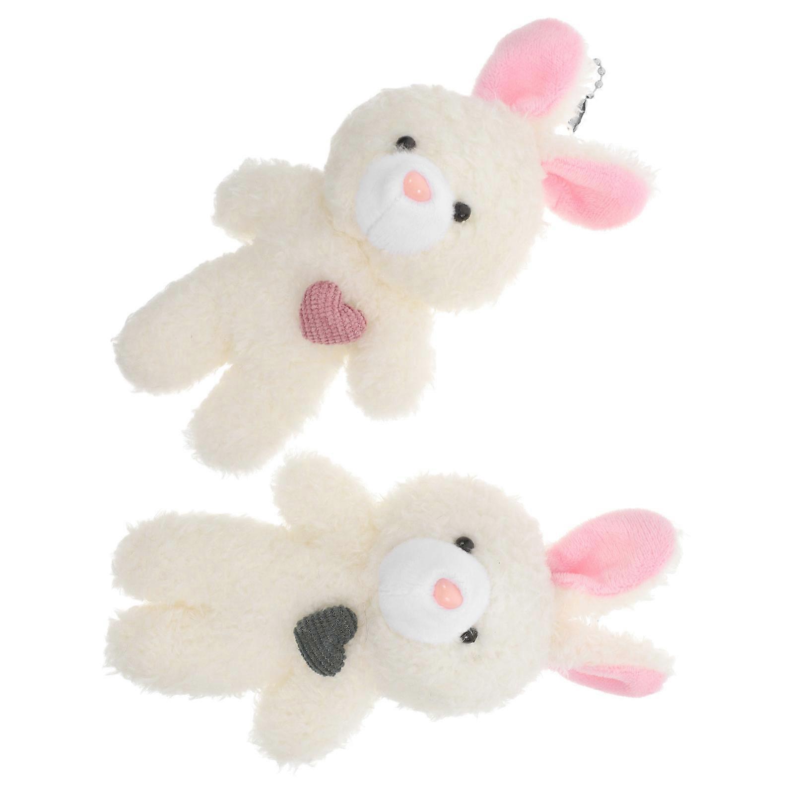 Adorable Plush Doll for Decor with 2Pcs Soft Plush Keychains
