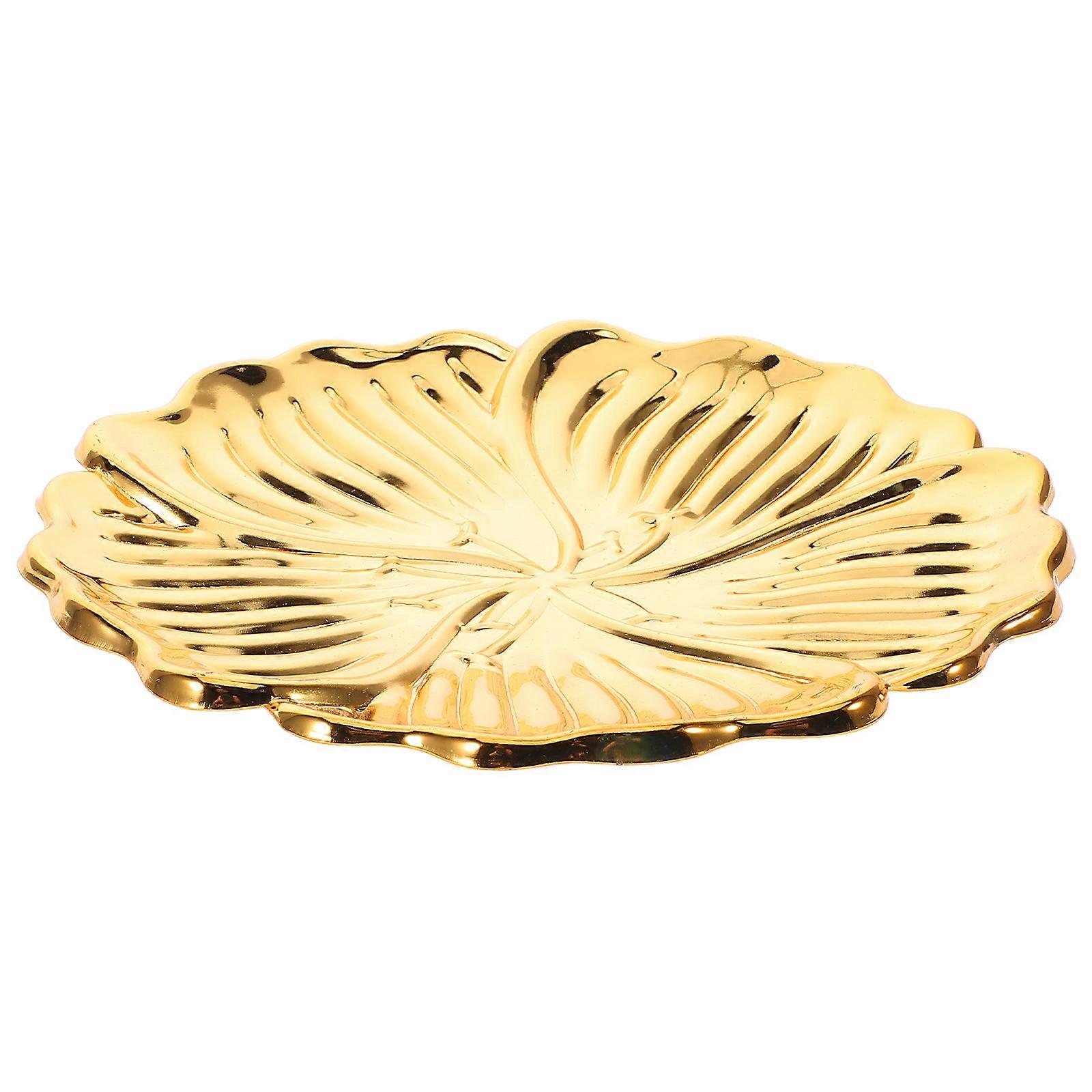 Creative Fruit Cake Tray Golden Iron for Fruit Storage Bathroom Organizer