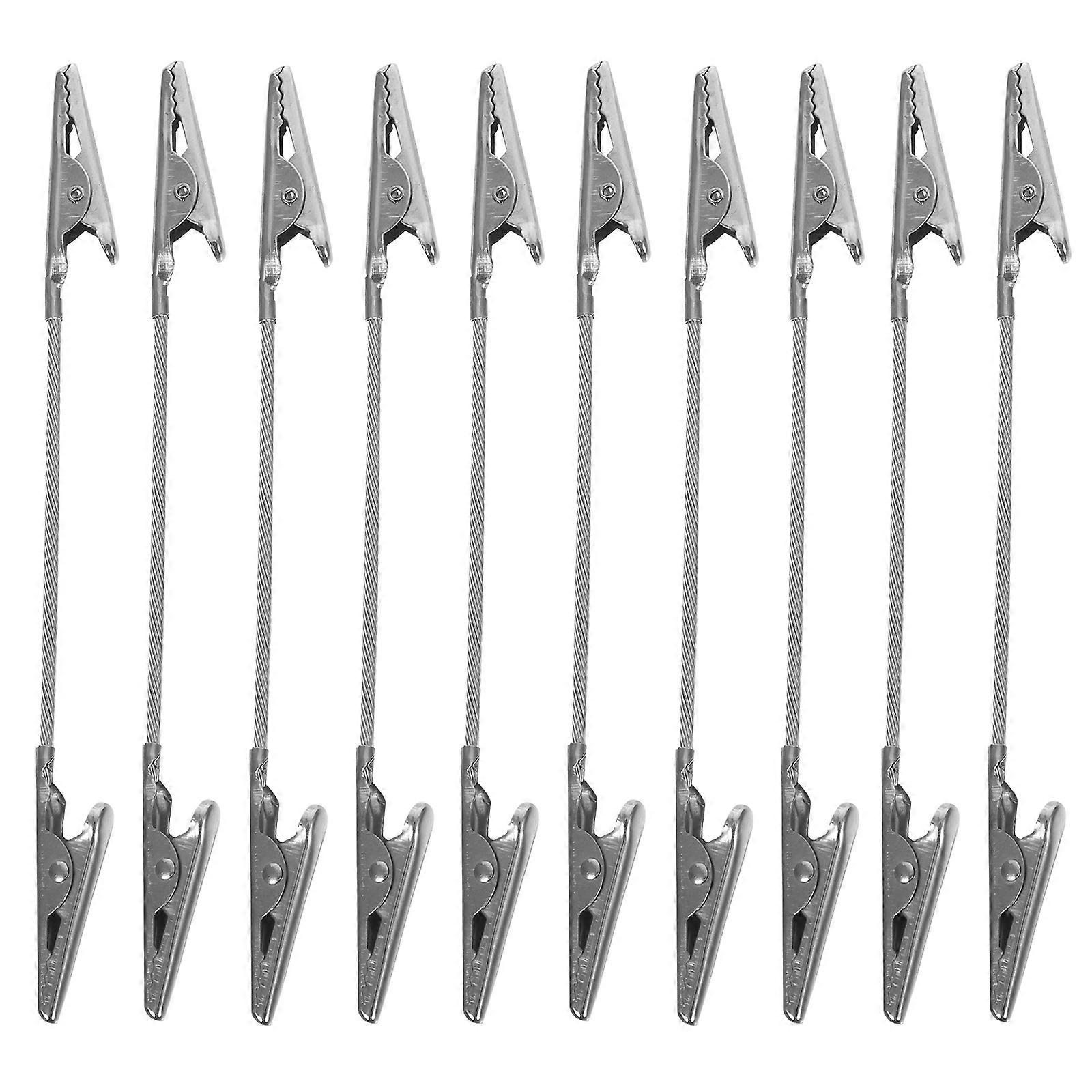 Silver Double Head Clip for Note Clipping with 10Pcs Set