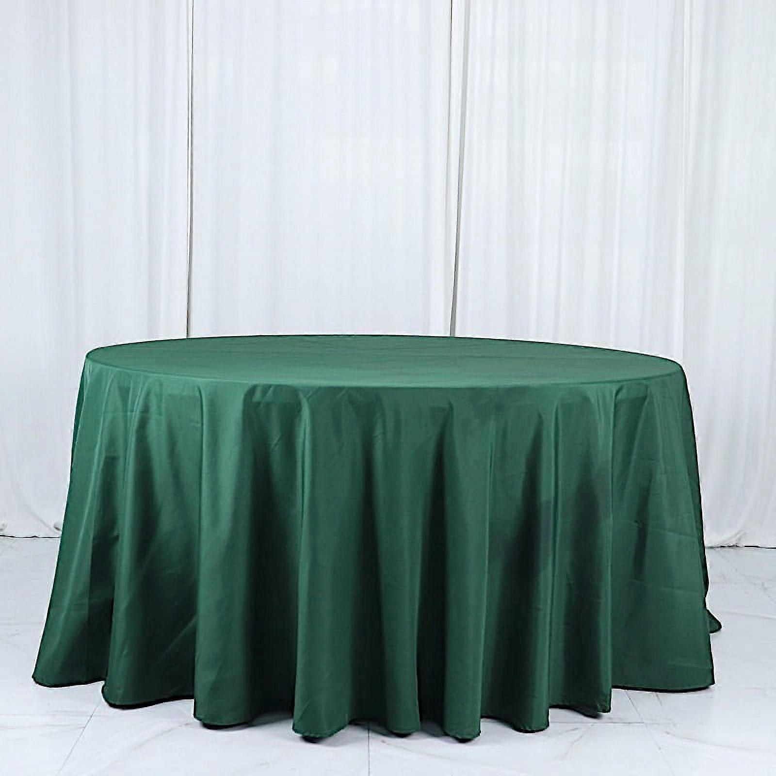 BalsaCircle 132" Round Polyester Tablecloths Wedding Hunter Green
