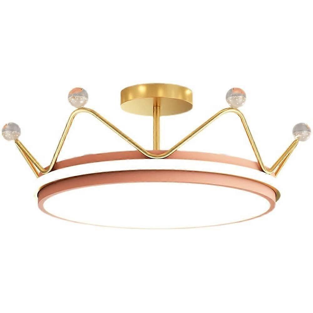 Dimmable LED Ceiling Light with 3 Color Modes, UltraThin Modern Round Lamp for Bedroom Living Room Pink