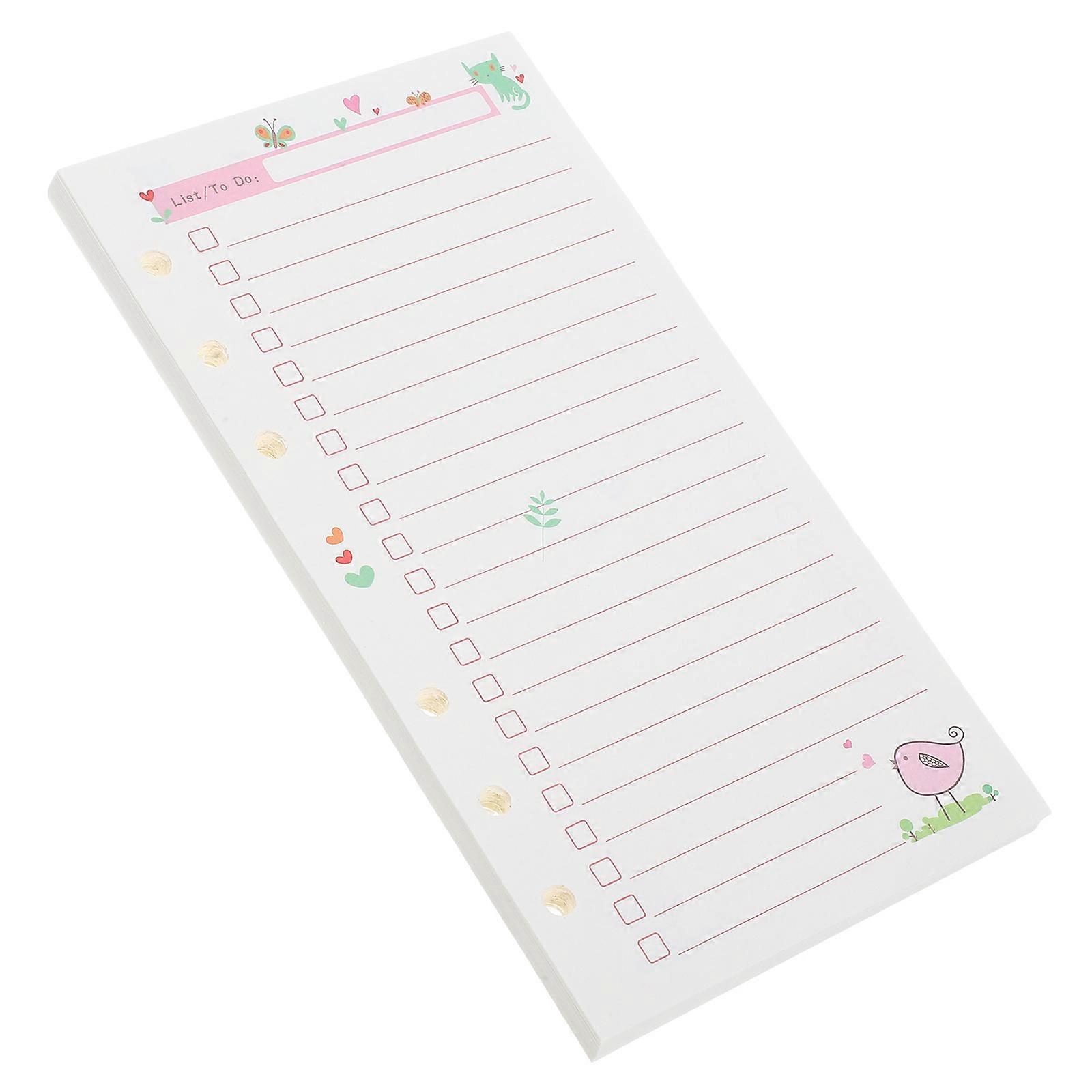 Notepad Replacement Refills Paper for 1 Book Planner Binder White
