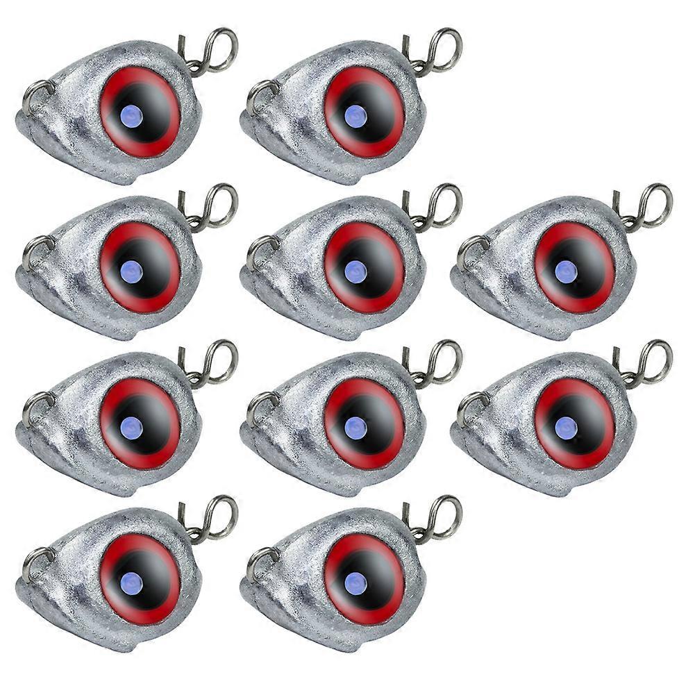 10pcs Swing Jig Head Sinker Weights for Soft Lure Fishing Easy Hook Combo, Aggravated Design 5g