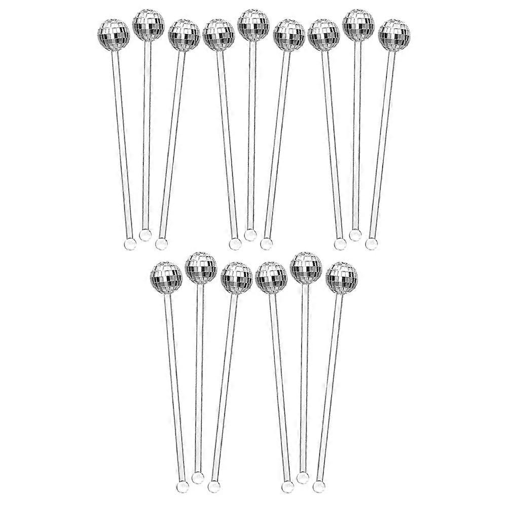 Disco Ball for Stirring Use 15Pcs Silver