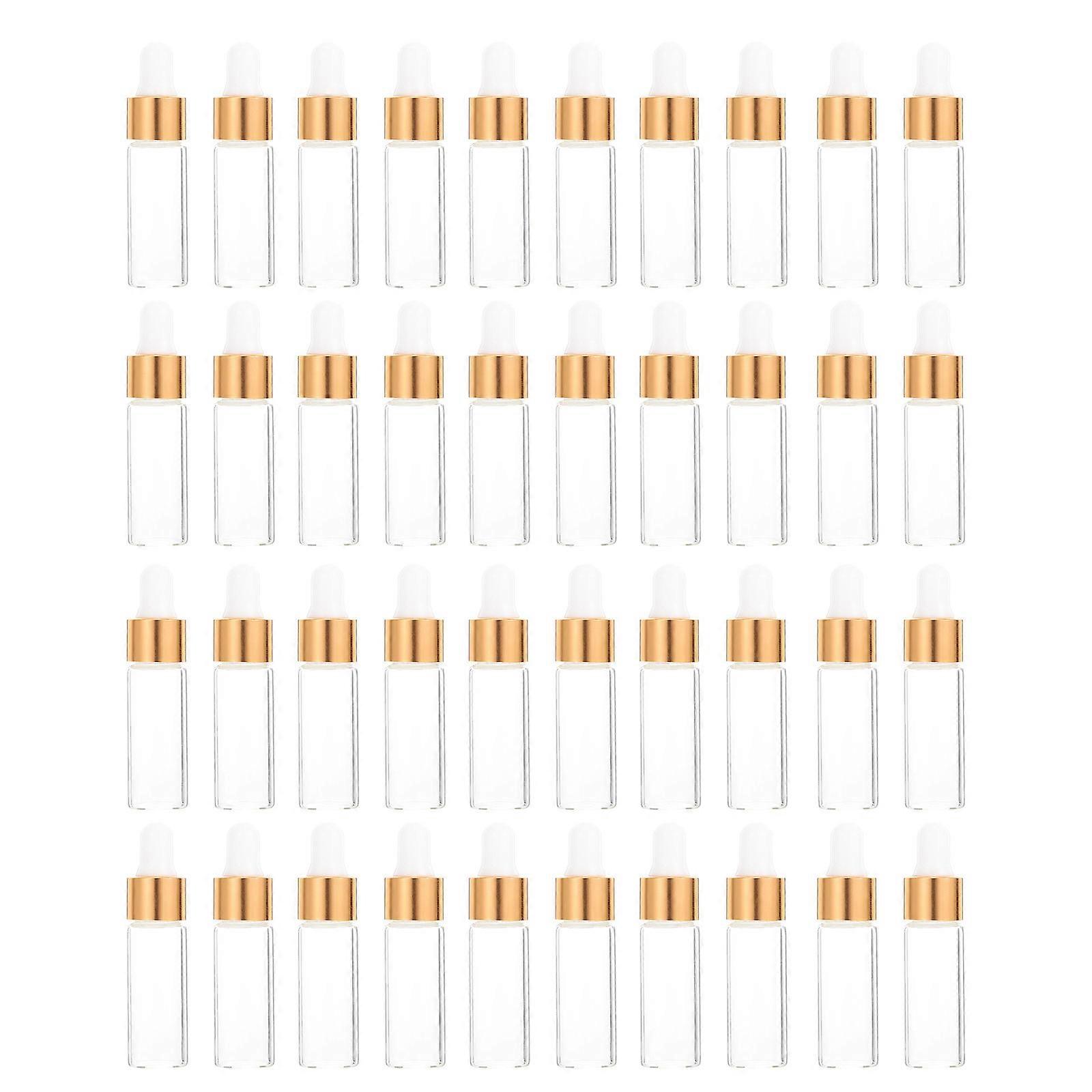 Packaging Bottle Golden Mini Essential Oil Bottle for Storage Use 100Pcs