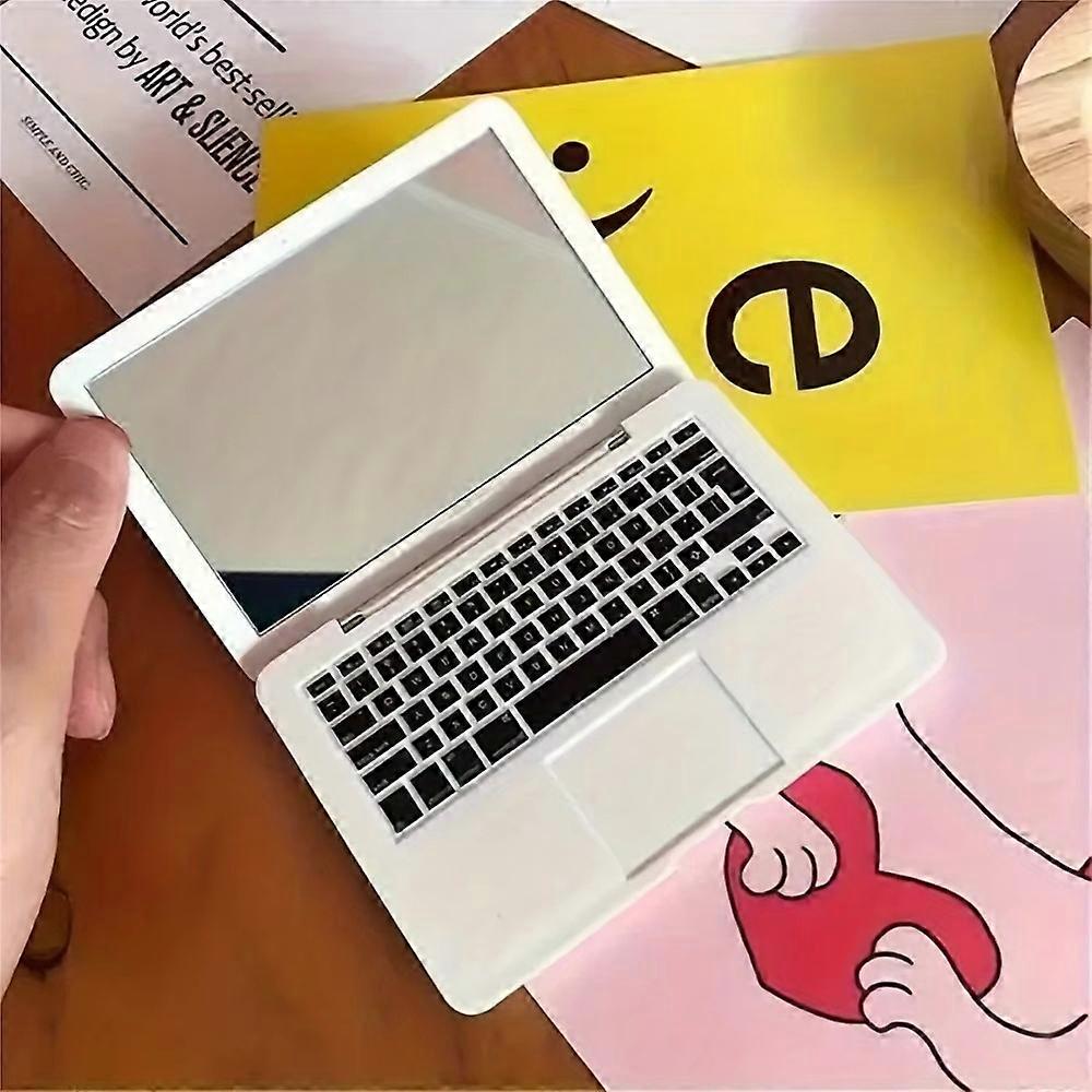 Creative Portable Mini Computer Mirror High Quality Foldable Makeup Mirror Laptop Shape Pocket Mirror Beauty