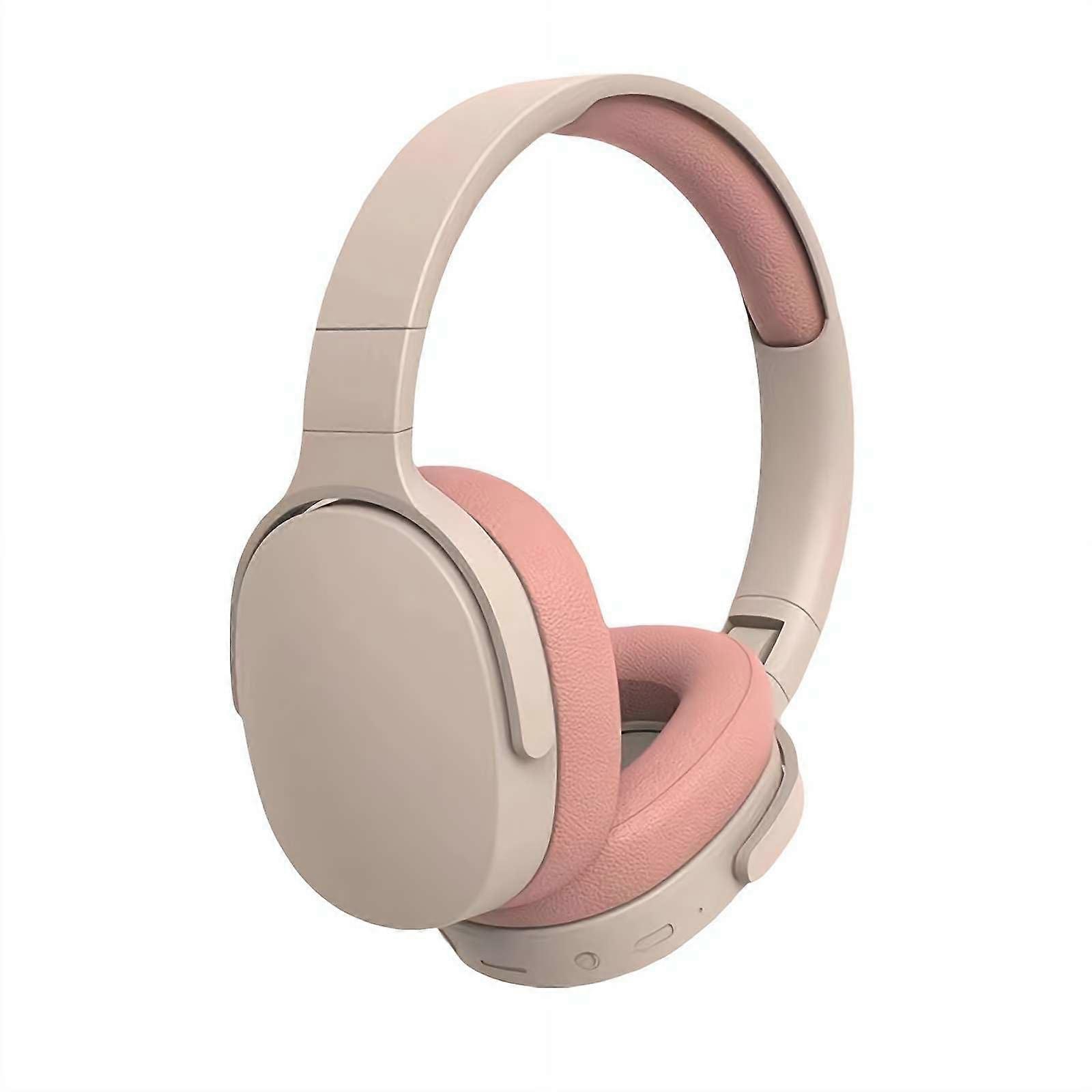Over Ear Headphones Bluetooth 5.1 HiFi Foldable Noise Cancelling Adjustable iOS and Android Compatible Clear Calls Orange