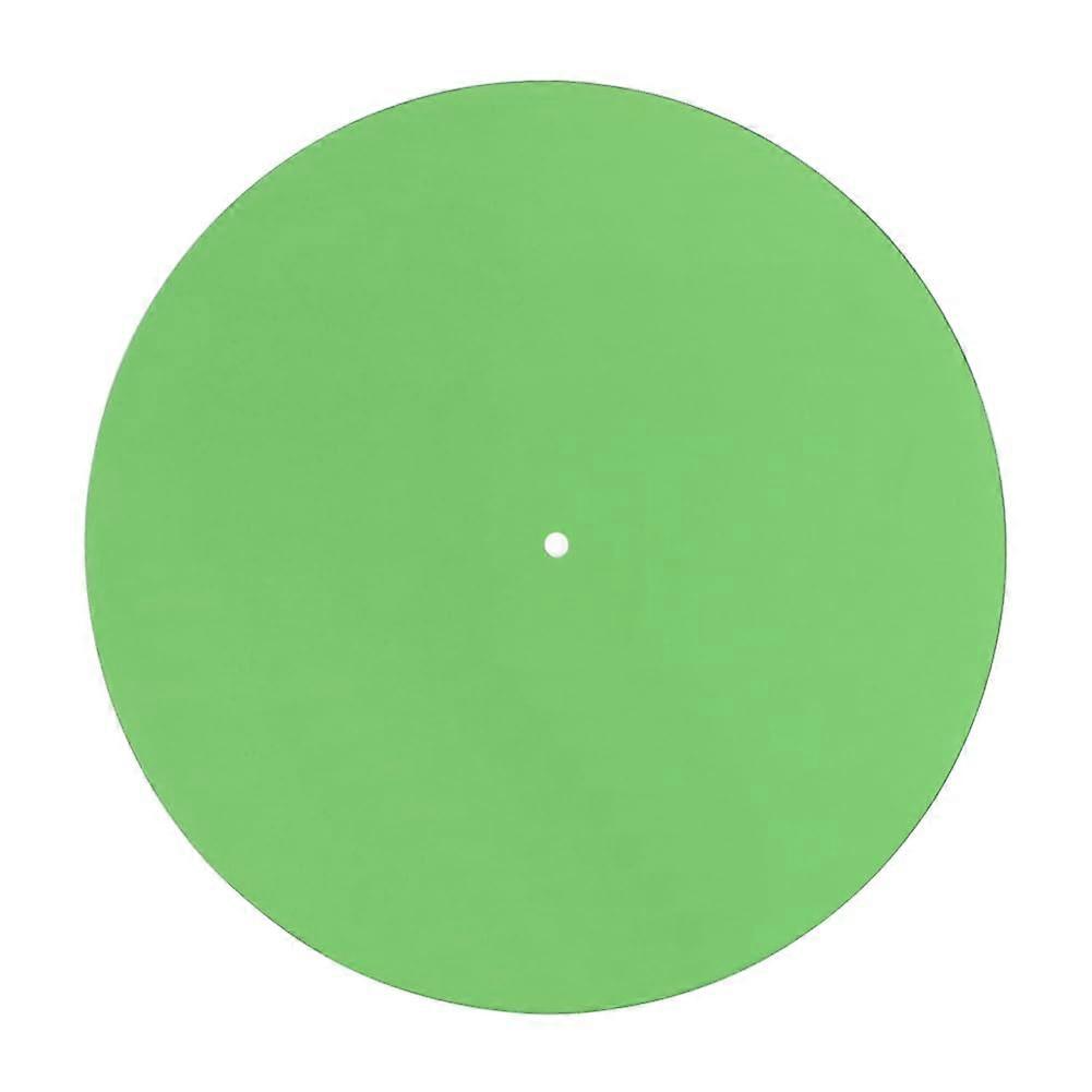 Acrylic Turntable Mat for 12 Inch Record Player - Green Slipmat to Reduce Static Dust and Noise
