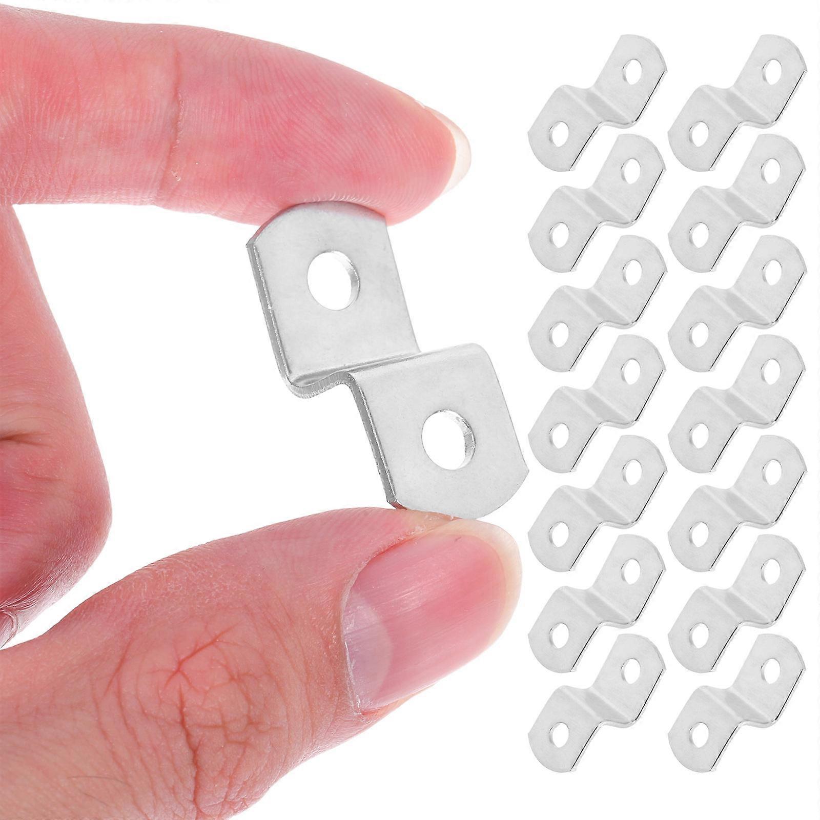 Silver Z-Shaped Deflection Angle Brackets for Picture Framing 50Pcs Set